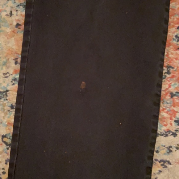 🛍 H&M Men’s 30x30 Work Pants Black Chinos w/ Bleach Spots & Splatters - Picture 2 of 8